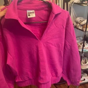 Magenta Quarter-Zip Pullover